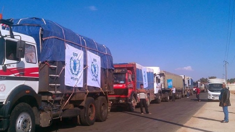 قافلة مساعدات إغاثية من مناطق النظام إلى إدلب!!